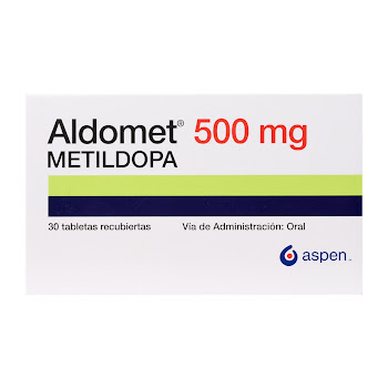 Aldomet Metildopa 500 mg Aspen Caja x 30 Tabletas  