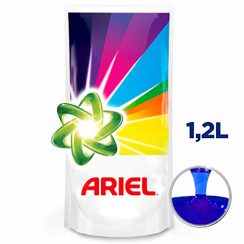 Detergente Ariel Concentrado Líquido Revitacolor Bolsa x 1,2 lt  