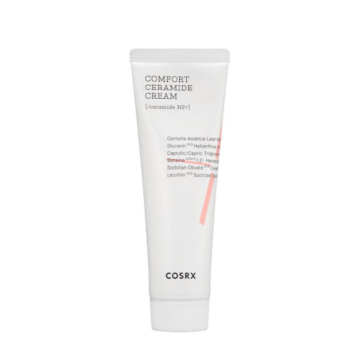 Crema Facial de Ceramidas COSRX 80ml COSRX TUBO 80 GR x 80 GR La Crema de Ceramidas Balancium Comfort de COSRX es una crema hidratante ligera pero rica, ideal para pieles sensibles. Formulada con ceramida NP y centella asiática, ayuda a fortalecer la barrera cut