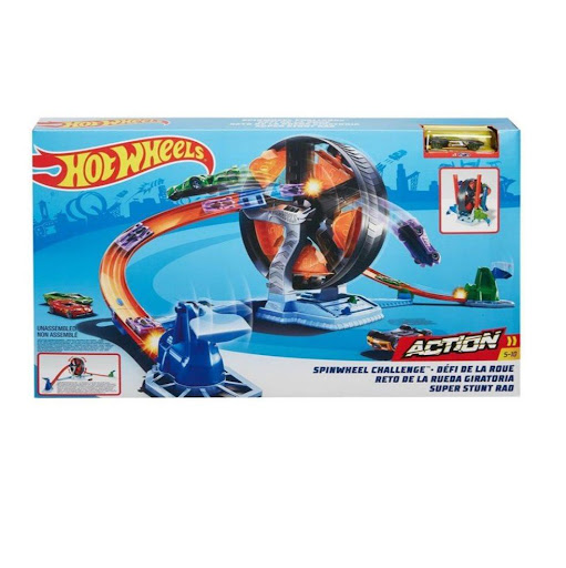 Hot Wheels Giros Extremos Hot Wheels  x 1 Es un set que incluye una pista con loops y giros pronunciados diseñados para la velocidad máxima. Incluye un lanzador que impulsa a los vehículos a completar giros a toda velocidad.