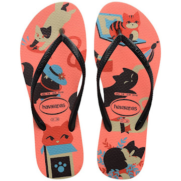 Sandalias Havaianas Slim   Pets Negro T37-38 x 1 par 