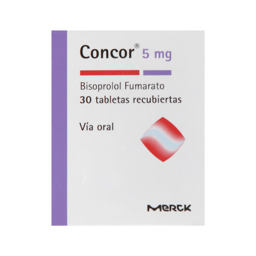 Concor 5Mg Tabletas Caja x30Tab. Merck Bisoprolol Fumarato            