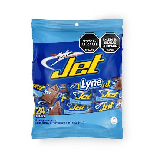 Chocolatina Jet Lyne Con Leche Sin Azúcar x 24 und