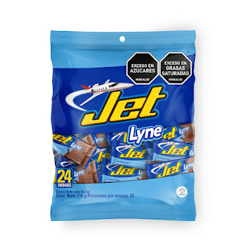 Chocolatina Jet Lyne Con Leche Sin Azúcar x 24 und  