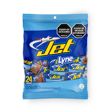 Chocolatina Jet Lyne Con Leche Sin Azúcar x 24 und  