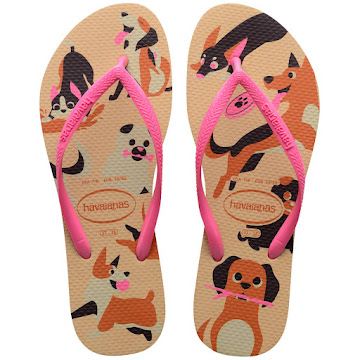 Sandalias Havaianas Slim   Pets Rosa T35-36 x 1 par 