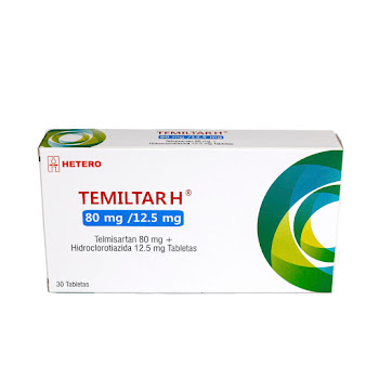 Temiltar H Telmisartan + Hidroclorotiazida 80mg/12.5mg Caja x 30 Tabletas  