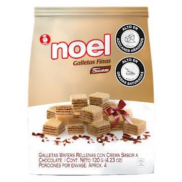 Galleta Noel Wafer Cubitos Con Chocolate Bolsa x 120 gr  