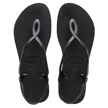 Sandalias Havaianas Luna   Negra T37-38 x 1 par 