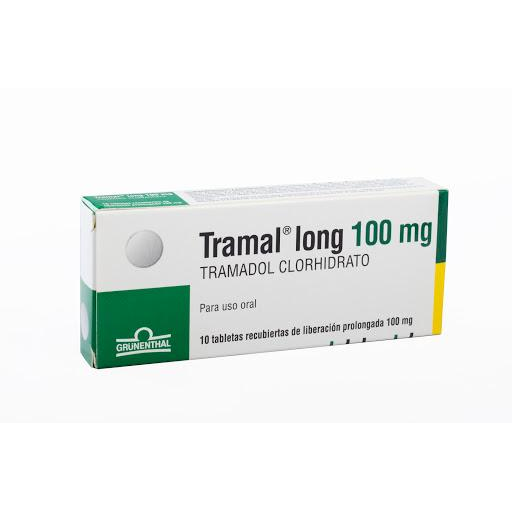 Tramal Long Tramadol Clorhidrato 100 mg Grunenthal Caja x 10 Tabletas