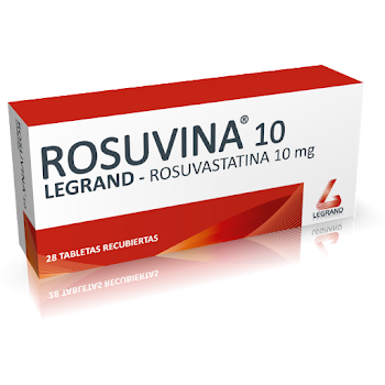 Rosuvina Rosuvastatina 10 mg Legrand Caja x 28 Tabletas  