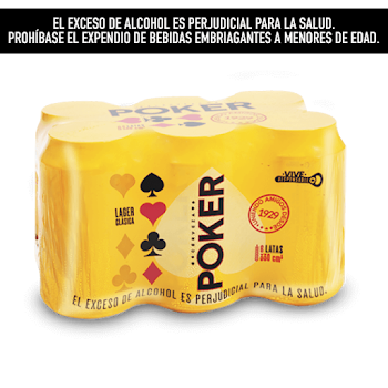 Cerveza Poker Lata 330ml x 6und  