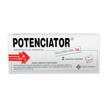 Potenciator Aspartato De   Arginina 5g Solucion Oral Caja x 2 Ampollas Bebibles  