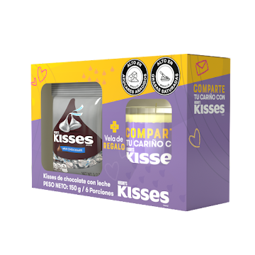 Chocolate Hershey'S Kisses + Vela Amor Y Amistad x 150 gr  