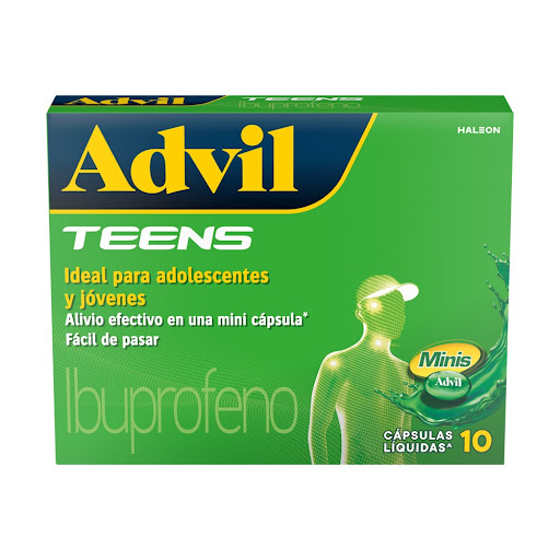 Advil Teens Con   Ibuprofeno Haleon Caja x 10 Capsulas Liquidas