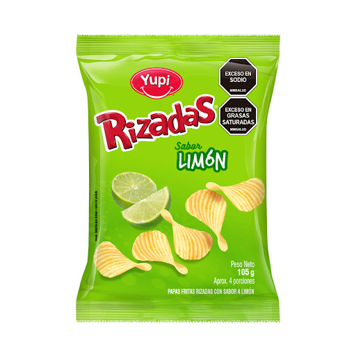 Pasabocas Yupi Papas Fritas Rizadas Limón Paquete x 105 gr
