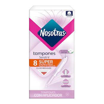 Tampones Con Aplicador Nosotras Super Sensiti-V Paquete x 8 und  