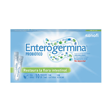 Probiótico Enterogermina Esporas De Bacillus Clausii 2000 MUI Suspensión Oral Sanofi x 10 Frascos  