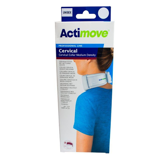 Collar Cervical Actimove Med/Den Small Actimove Individual x 1 Inmovilizador de cuello blando para lesiones musculares menores o espásticas a nivel cervical, mantiene la columna en hipertensión.