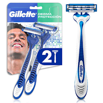Cuchilla de Afeitar Hombre Gillette Derma Protección Blíster x 2 und  