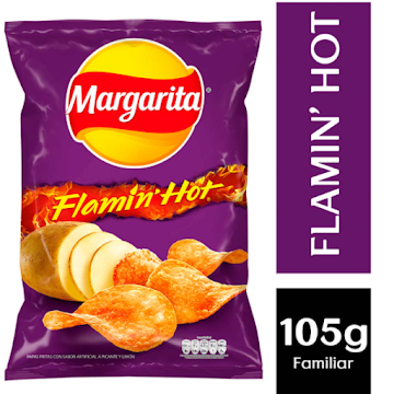 Pasabocas Papas Margarita Flamin Hot x 105 gr undefined