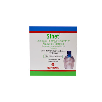 Sibet 25mg/250g Inhalador x 120 Dosis  