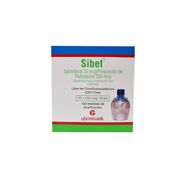 Sibet 25mg/250g Inhalador x 120 Dosis  
