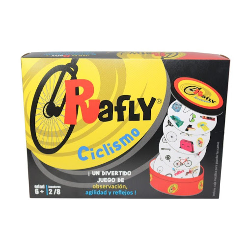 Juego De Mesa Rafly Ciclismo Caja Rafly Caja x 1 Pon a prueba tu agilidad visual con esta versión temática inspirada en el ciclismo.Características:Material: Cartas resistentes de alta calidadDiseño: Ilustraciones exclusivas de ciclismoBase: Caja me