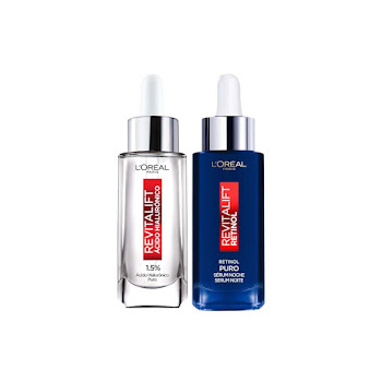 Combo Loreal Paris  Sérum Ácido Hialurónico +  Sérum Retinol Pack x 2 und  
