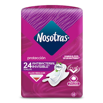 Toallas Nosotras Invisible Antibacterial x 24 und  