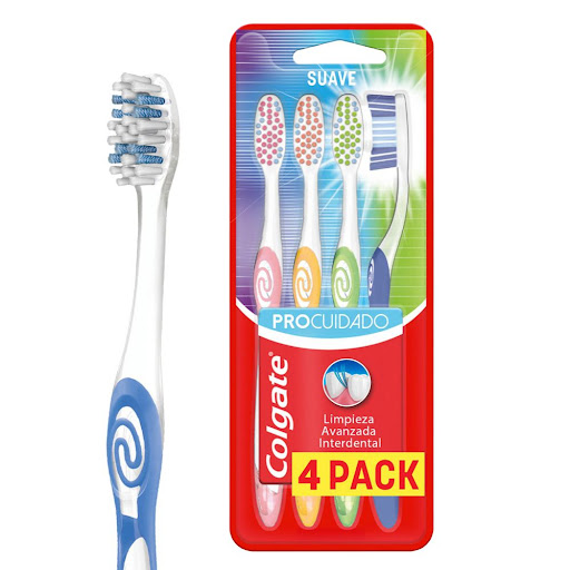Cepillo de Dientes Colgate Suave Pro Cuidado Blíster x 4 und