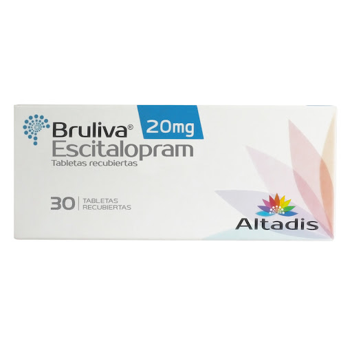 Bruliva Escitalopram 20   mg Altadis Caja x 30 Tabletas