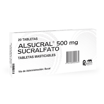 Alsucral Sucralfato 500 mg Ropsohn Caja x 20 Tabletas  