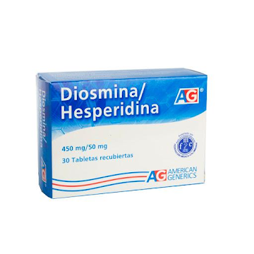 Diosmina/Hesperidina AG 450mg/50mg Caja x 30 Tabletas  