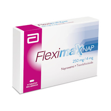 Fleximax Nap Naproxeno + Tiocolchicosido 250mg/4mg Abbott Caja x 14 Tabletas  