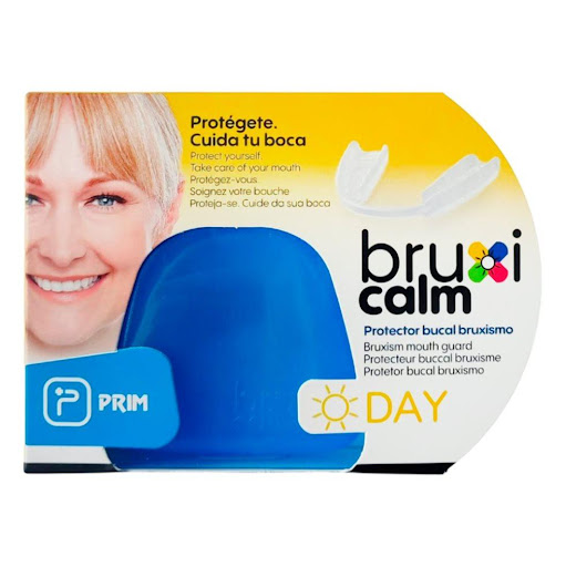 Protector Bucal Anti bruxismo Dia  BRUXICALM CAJA x 1 UND Bruxicalm Día es una férula de descarga dental diseñada específicamente para proteger los dientes del bruxismo diurno. Se utiliza principalmente en situaciones de estrés cotidiano, como trabajar, estu