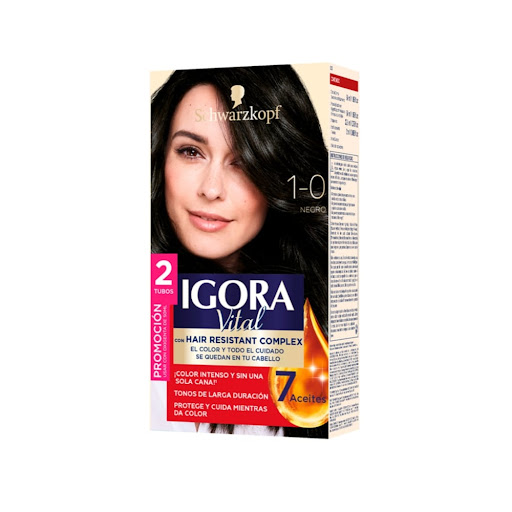 Tinte Igora Vital 1-0 Negro Caja x 1 und