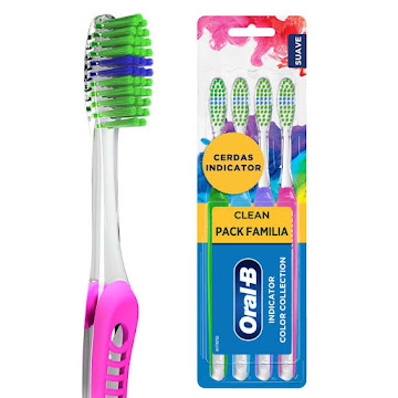 Cepillos Dentales Suave Oral-B Indicator Color Collection Blíster x 4 und  