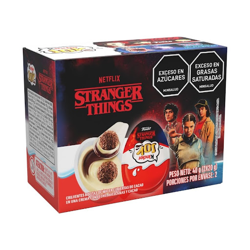 Huevo Kinder Joy Edición Stranger Things Caja x 2 und 20 gr c/u