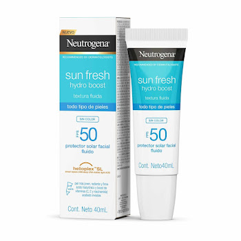 Protector Solar Facial Neutrogena Sun Fresh Fps 50 Hydro Boost Sin Color x 40 ml  