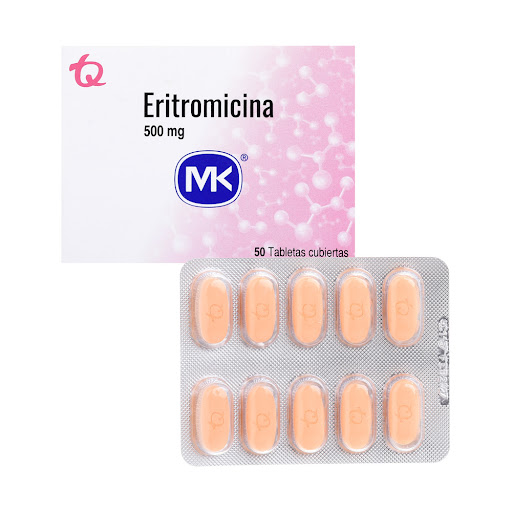Eritromicina 500 mg MK Fracción Blíster x 10 Tabletas