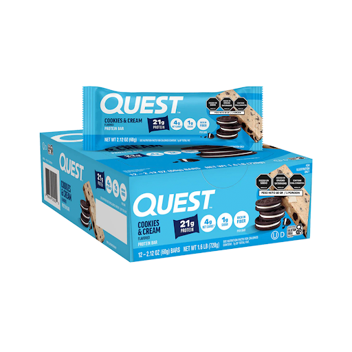 Barra De Proteína Quest Cookies And Cream x 60 gr