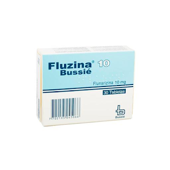 Fluzina Flunarizina 10 mg Bussie Caja x 30 Tabletas  