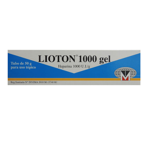 Lioton Heparina 1000 U.I Menarini Gel Tubo x 50 gr