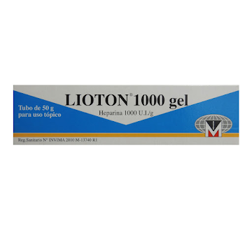 Lioton Heparina 1000 U.I Menarini Gel Tubo x 50 gr  
