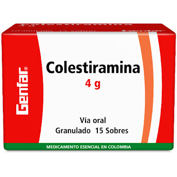 Colestiramina Genfar 4 gr Caja x 15 Sobres  