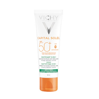 Protector Solar Vichy Capital Soleil Matificante 3 en 1 50+ SPF Frasco x 50 ml  