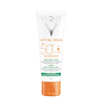 Protector Solar Vichy Capital Soleil Matificante 3 en 1 50+ SPF Frasco x 50 ml  