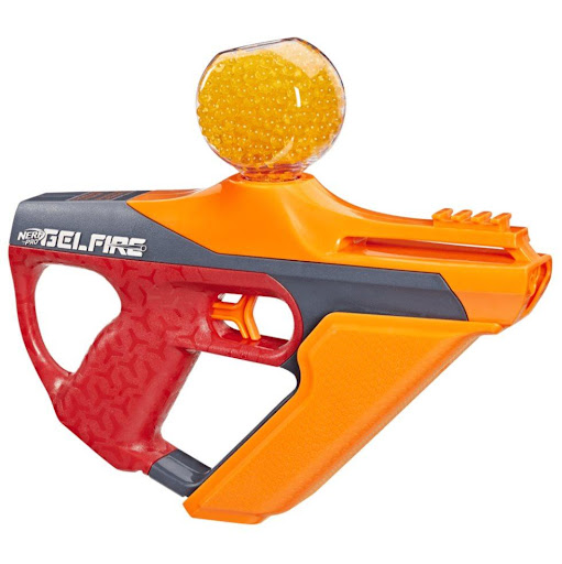 Lanzador Nerf Pro Gelfire Uproar Nerf  x 1 Es un juguete diseñado para batallas emocionantes al aire libre. Este lanzador completamente automático utiliza recargas de gel hidratadas que explotan al impactar, eliminando la necesidad de recogerl