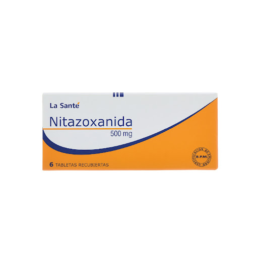 NITAZOXANIDA LA SANTÉ 500MG TABLETAS CAJA X6TAB.